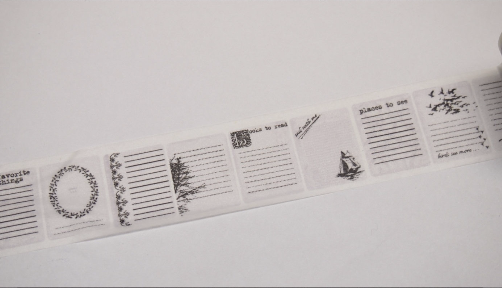 Black & White Labels Big Washi Tape 30mm x 10 meters WT399 - CharmTape - 3