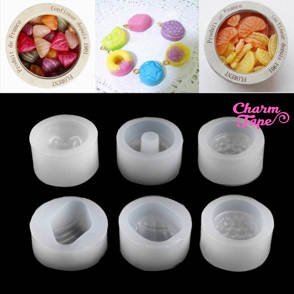 6pcs Fruit Silicon Mold - strawberry Mold - Flexible Clay Mold - Resin silicone mold - Epoxy Resin Mold Q049