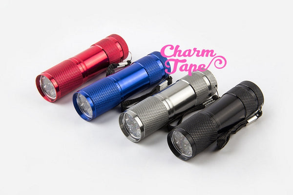 UV Light Flashlight handheld Touch for UV Resin Curing (batteries not included)  - Solid Color (9 LED)