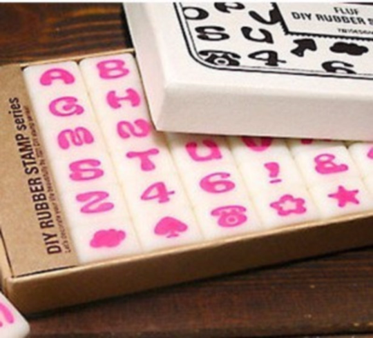 Alphabet Rubber Stamps Uppercase letters (36 stamps) Fluf Front HS008