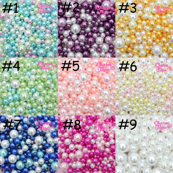 Pearls with No Hole | Round Unicorn Pearl | Magical Pearls in Various Sizes (2.5-5mm) 10 grams