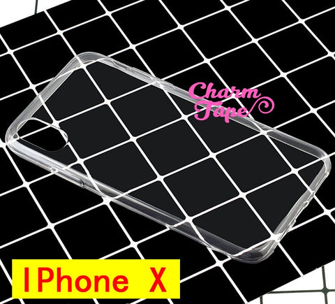 Blank Clear case for Iphone X - Soft Case for decoden diy M017