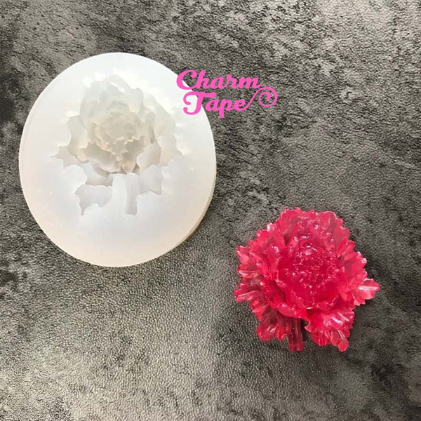 Rose charm Silicon mold flexible, for polymer clay, resin jewelry Q123