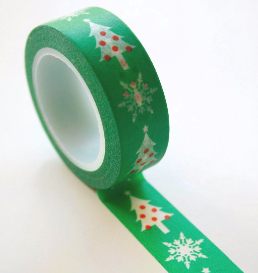 Christmas Tree Washi Tape 15mm x 10M WT196