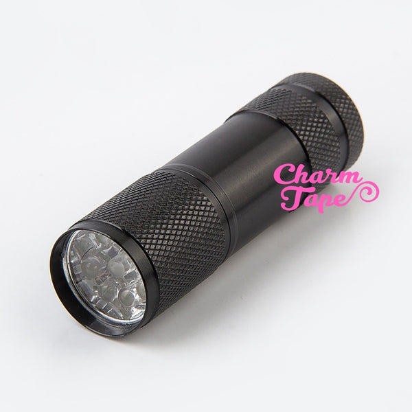 UV Light Flashlight handheld Touch for UV Resin Curing (batteries not included)  - Solid Color (9 LED)