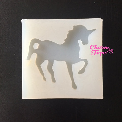 Unicorn Horse Silicone charm Silicon mold flexible, for polymer clay, resin jewelry Q021