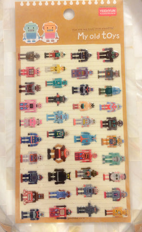 Toy Robot Gel Deco stickers - 1 Sheets SS278