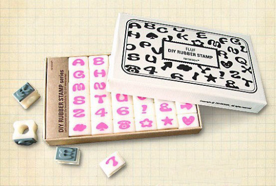 Alphabet Rubber Stamps Uppercase letters (36 stamps) Fluf Front HS008