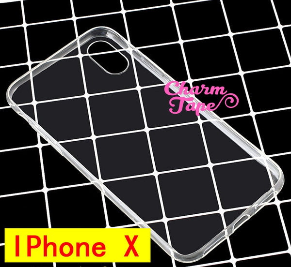 Blank Clear case for Iphone X - Soft Case for decoden diy M017