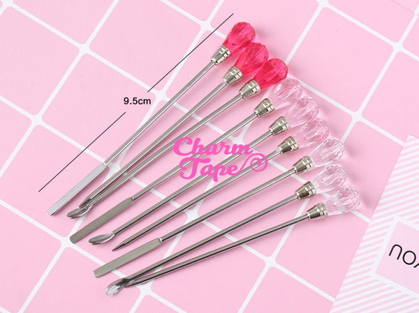 3Pcs Art & Craft Meddler Poke Needle Spoon Tool Set For Silicone Resin Mold Jewelry Making