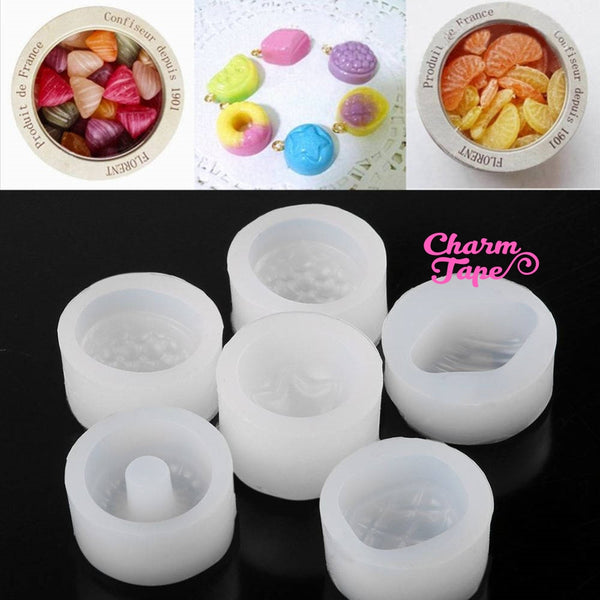 6pcs Fruit Silicon Mold - strawberry Mold - Flexible Clay Mold - Resin silicone mold - Epoxy Resin Mold Q049