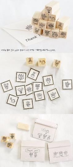 Copy of Cat Stamps Set / Cute Wooden Kitten Stamps Set / Planner Stamps 12 pieces - CharmTape - 3