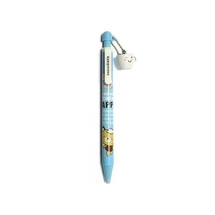 3 pieces Blue Ball Pens Anime 3D Coffee Cup Clip Point Pen 0.5mm BP002