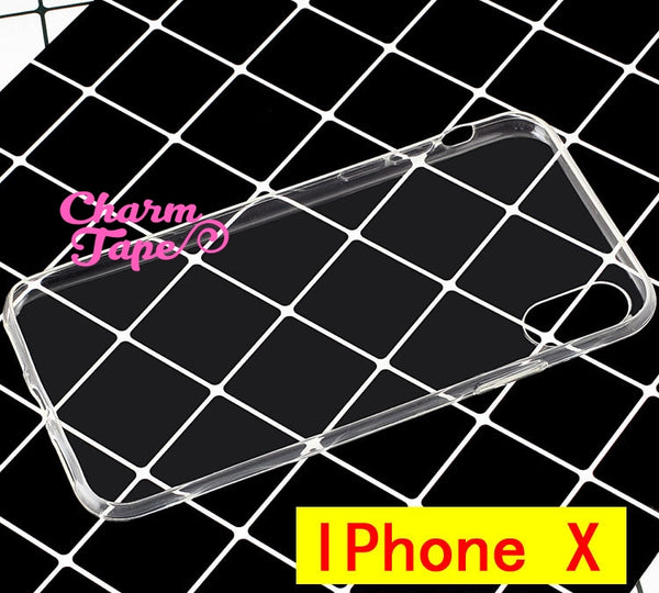 Blank Clear case for Iphone X - Soft Case for decoden diy M017