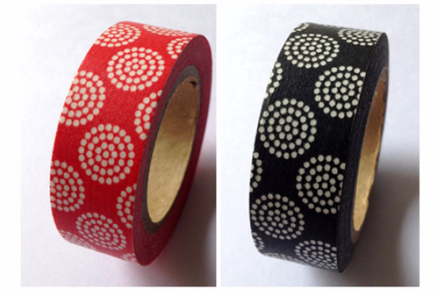 Flower Pattern Washi Tape 15mm x 10m WT233 - CharmTape - 1