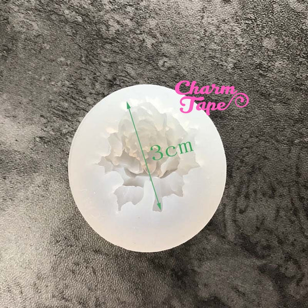 Rose charm Silicon mold flexible, for polymer clay, resin jewelry Q123