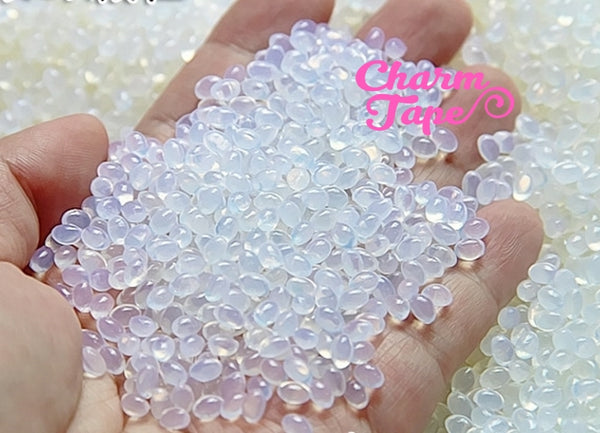 Poly Pellets Clear White (Size 2-4mm) Plastic Mini Micro Beads Balls Fill for CRUNCHY, SLUSHIE Slime or Floam making