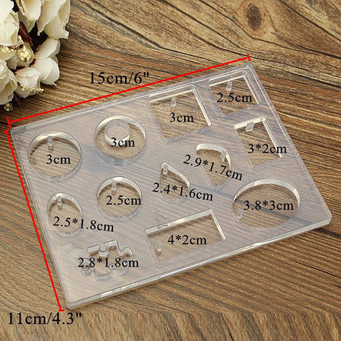 12 Designs Pendant Making Silicon mold charm mold flexible, for polymer clay, resin jewelry Q006