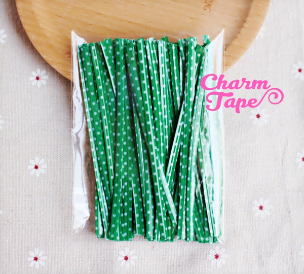 100 pieces Polka Dot Twist Ties Colorful Twist Tie for Cookie Candy Bags Gift Wrap Packaging