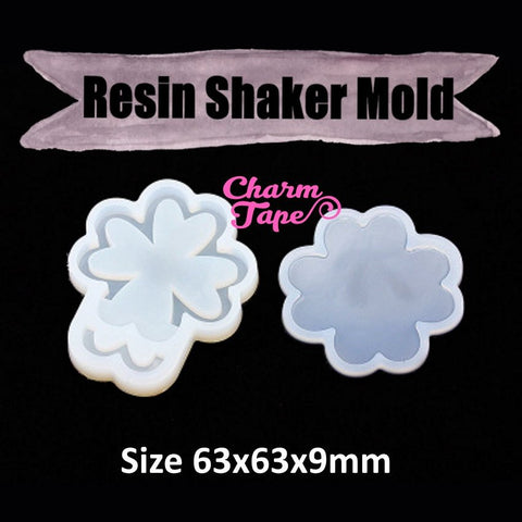 Clover Leaf UV Resin Mold, Resin Shaker Mold, Shaker Mold Silicone Silicon flexible mold S007