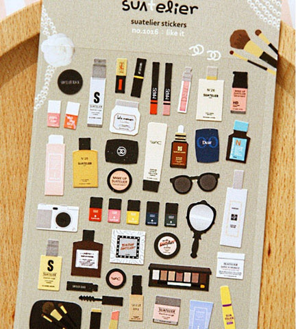 Creams & Lipsticks Deco sticker art stickers - Suatelier 1 Sheets SS1016