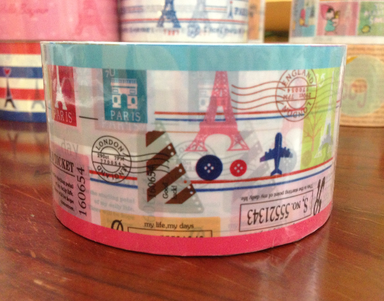 French theme Duct Tape - Eiffel Tower & Keys patchwork 15meters DTB145 - CharmTape - 3