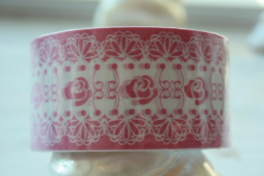 Deco Duct Tape Pink Rose & White Lace 25meters DTB72 - CharmTape - 3