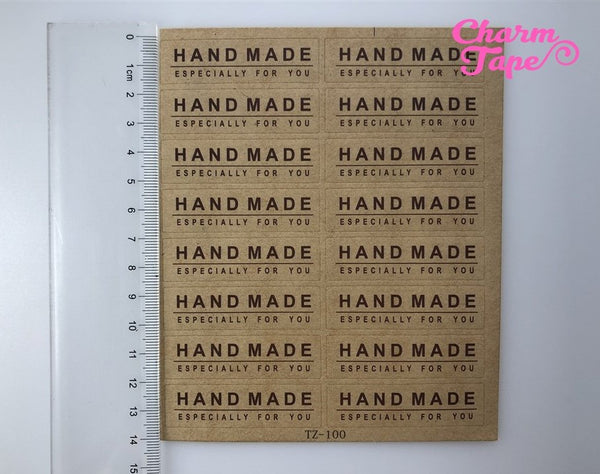 80/160ct "HANDMADE especially for you" 5.5x1.5 Kraft Paper Stickers For Gift Packing Packaging 5/10 sheets GS025