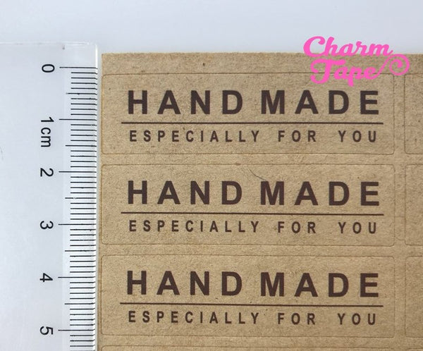 80/160ct "HANDMADE especially for you" 5.5x1.5 Kraft Paper Stickers For Gift Packing Packaging 5/10 sheets GS025