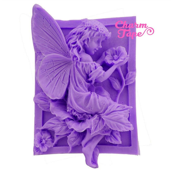 Flower Fairy Food Graded Silicon silicone mold for uv resin /cake/ fondant / soap making flexible mold H2345