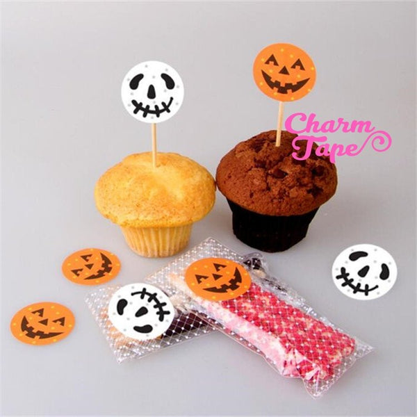 Halloween Round Sticker For Gift Packing Packaging 10 Sheets GS001