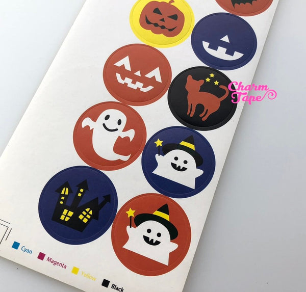 120ct Halloween 1.18" Round Sticker For Gift Packing Packaging 10 Sheets GS012