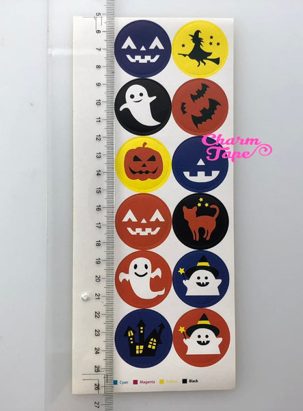 120ct Halloween 1.18" Round Sticker For Gift Packing Packaging 10 Sheets GS012