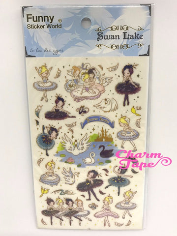 Swan Lake Ballet Gold Foil Stickers 1 Sheets SS330f