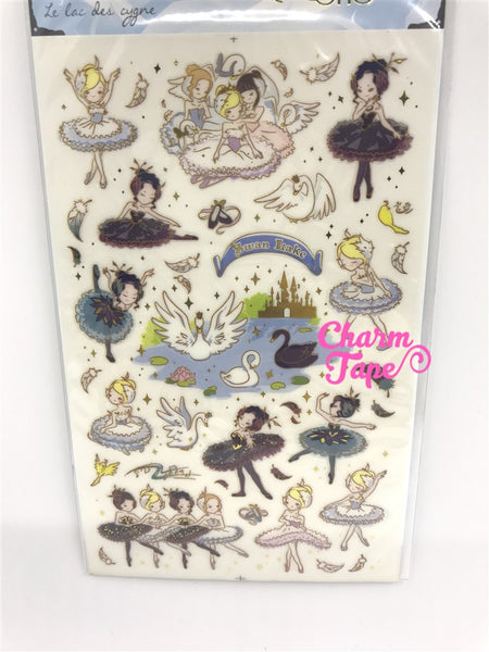 Swan Lake Ballet Gold Foil Stickers 1 Sheets SS330f