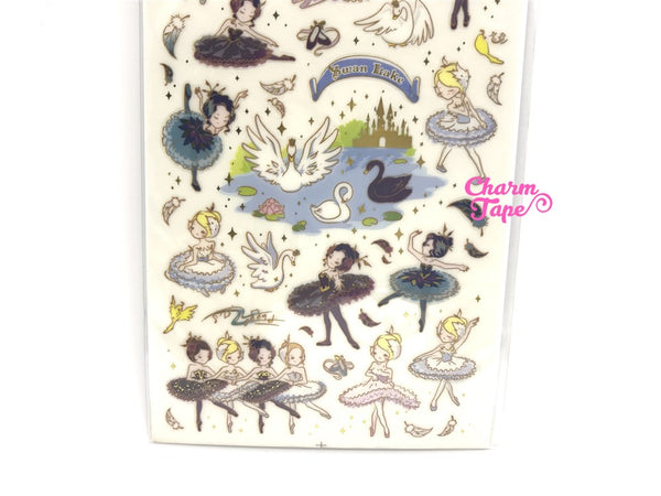 Swan Lake Ballet Gold Foil Stickers 1 Sheets SS330f