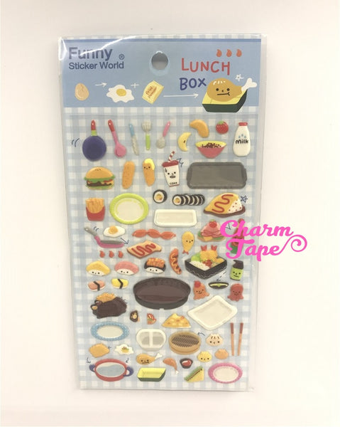 Japanese Bento Box Food Puffy Sticker by Funny