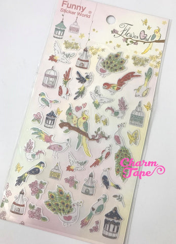 Love Birds fabric Sticker by Funny Korea ss533