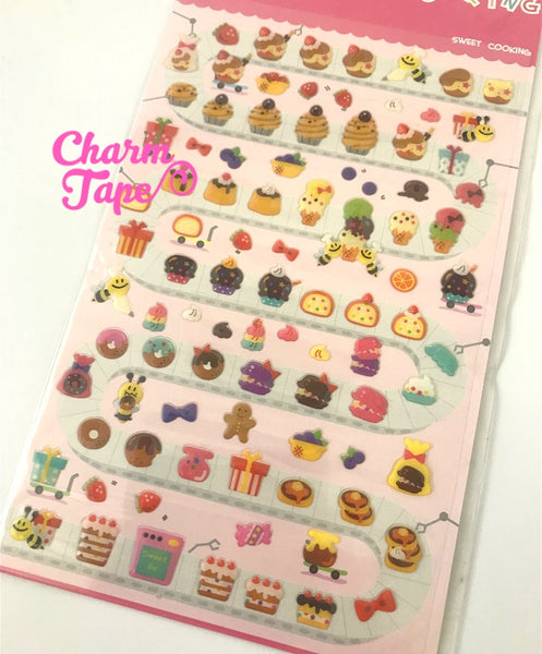 Pudding & Cake Gel Stickers Set by funny SS608