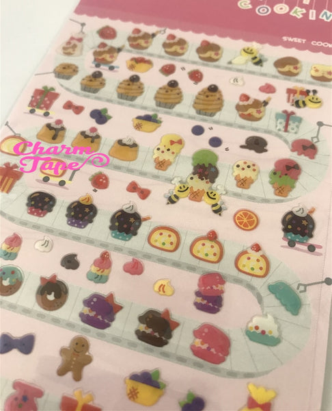 Pudding & Cake Gel Stickers Set by funny SS608