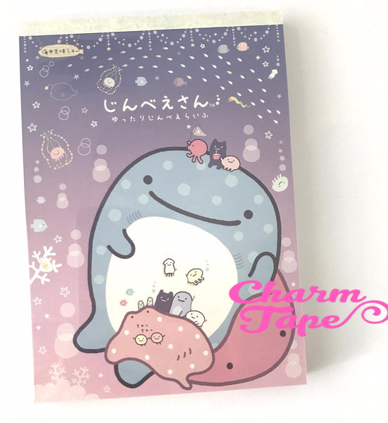 Jinbesan Whale shark Big Memo Pad by San-x from Japan