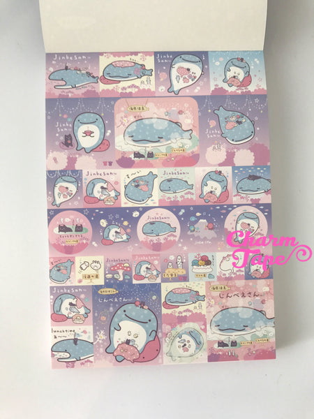 Jinbesan Whale shark Big Memo Pad by San-x from Japan