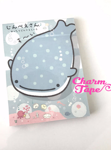 Jinbesan Whale shark Big Memo Pad by San-x from Japan