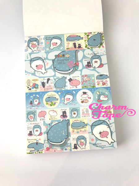 Jinbesan Whale shark Big Memo Pad by San-x from Japan