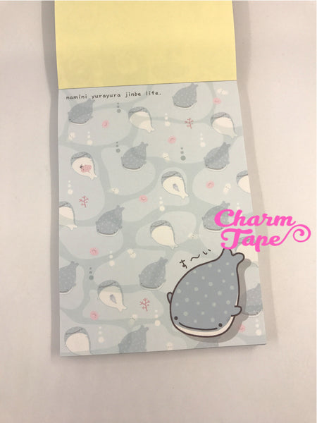 Jinbesan Whale shark Big Memo Pad by San-x from Japan