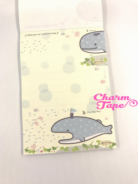 Jinbesan Whale shark Big Memo Pad by San-x from Japan