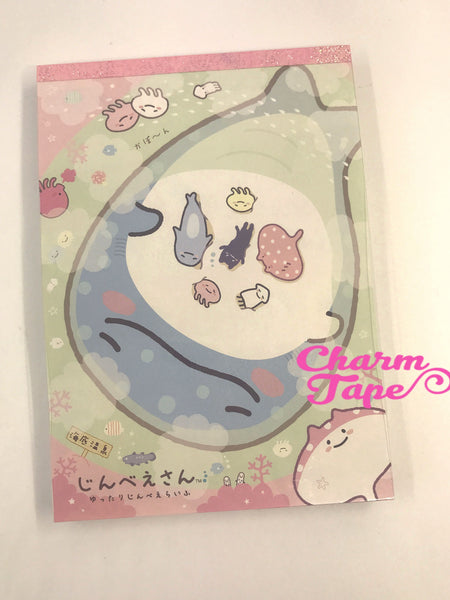 Jinbesan Whale shark Big Memo Pad by San-x from Japan