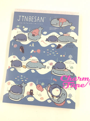 Jinbesan Whale shark Big Memo Pad by San-x from Japan