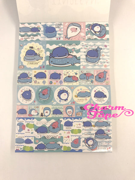 Jinbesan Whale shark Big Memo Pad by San-x from Japan