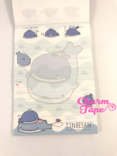 Jinbesan Whale shark Big Memo Pad by San-x from Japan